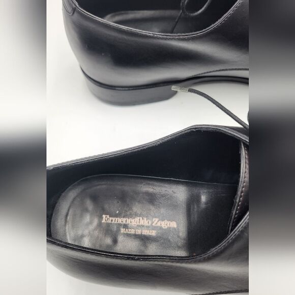Ermegenegildo Zegna mens black leather lace - up dress loafers Sz 13 D main image 5